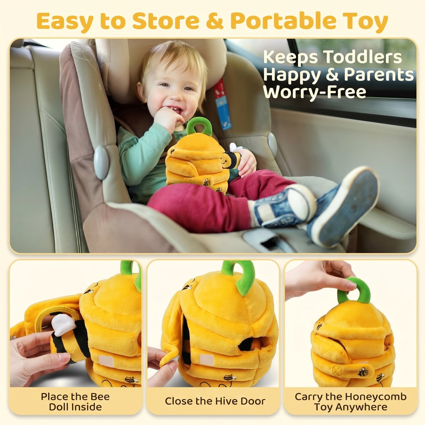 HiveSortz Bee Hive Sorting Toy Toddlers 4