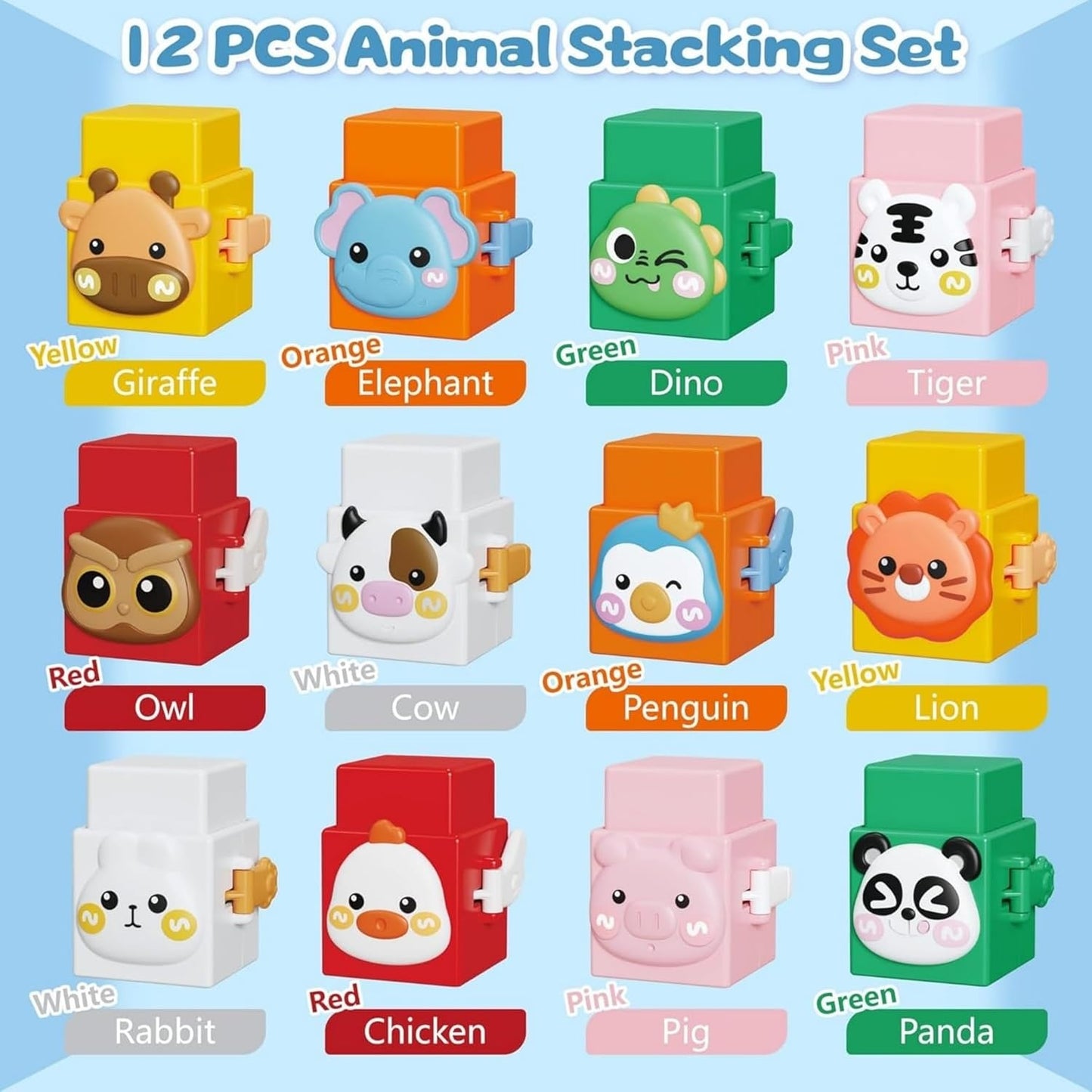 StackiPals Montessori Stacking Toy Toddlers 1