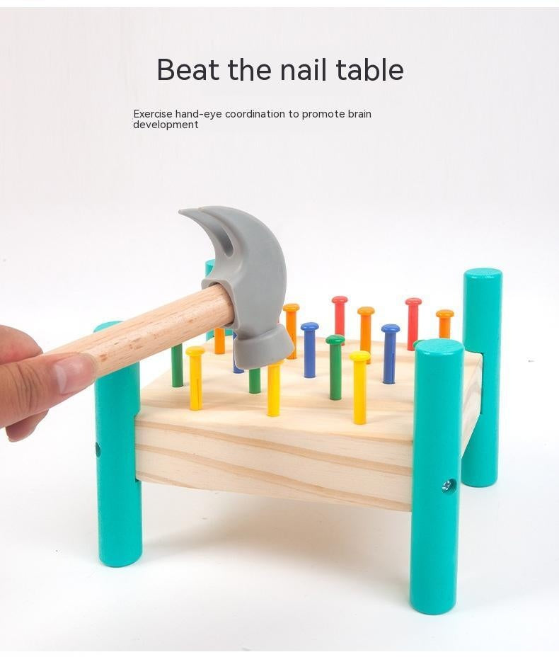 TapCraft Wooden Peg Hammer Toy Toddler 3