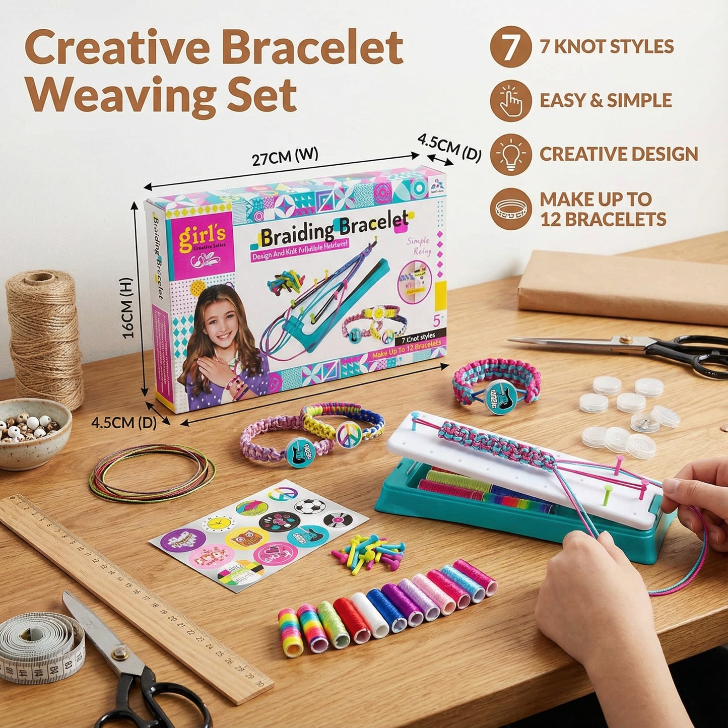 WeavyKidz Friendship Bracelet Making Kit Kids 2