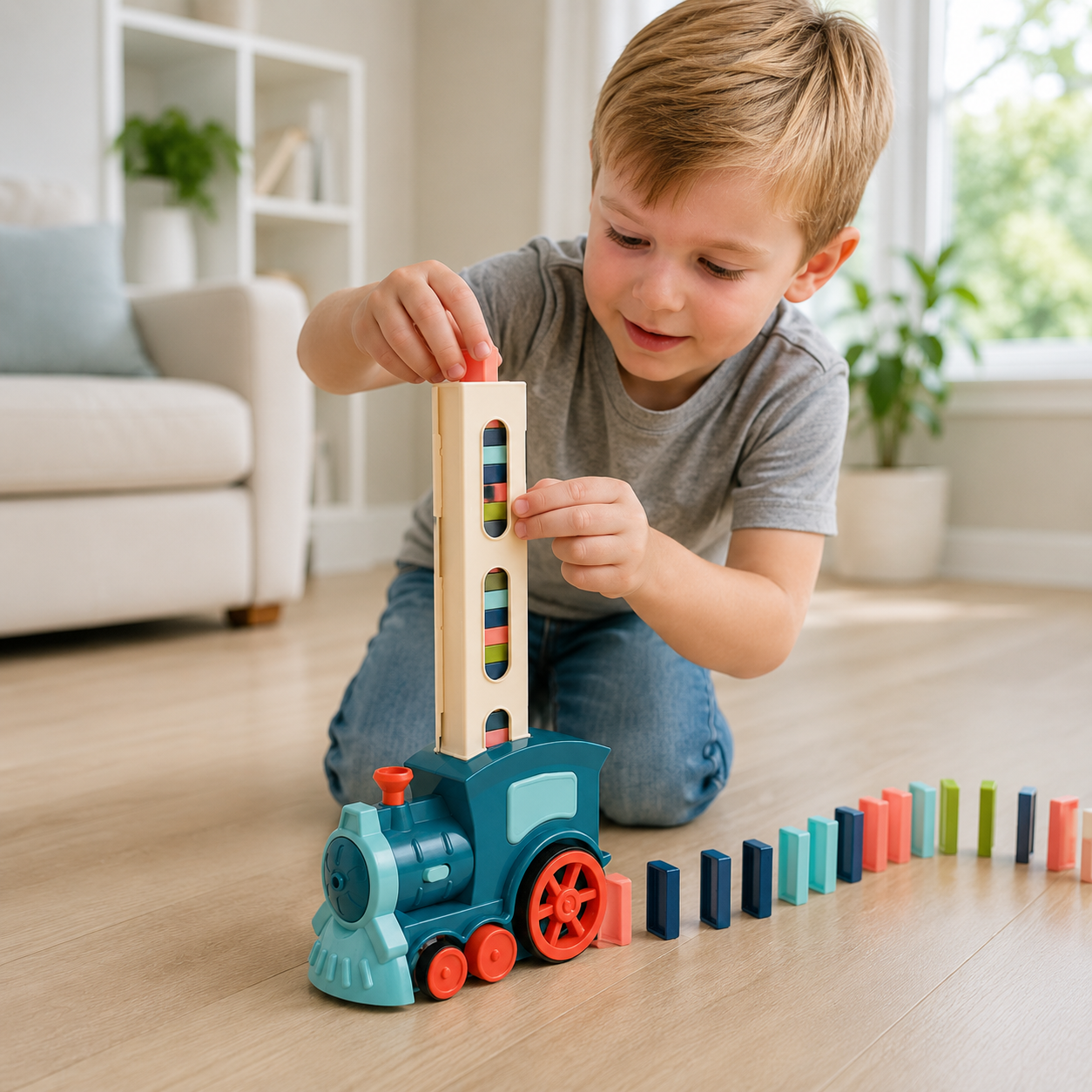 DominoRush | Domino Train Set Kids Educational