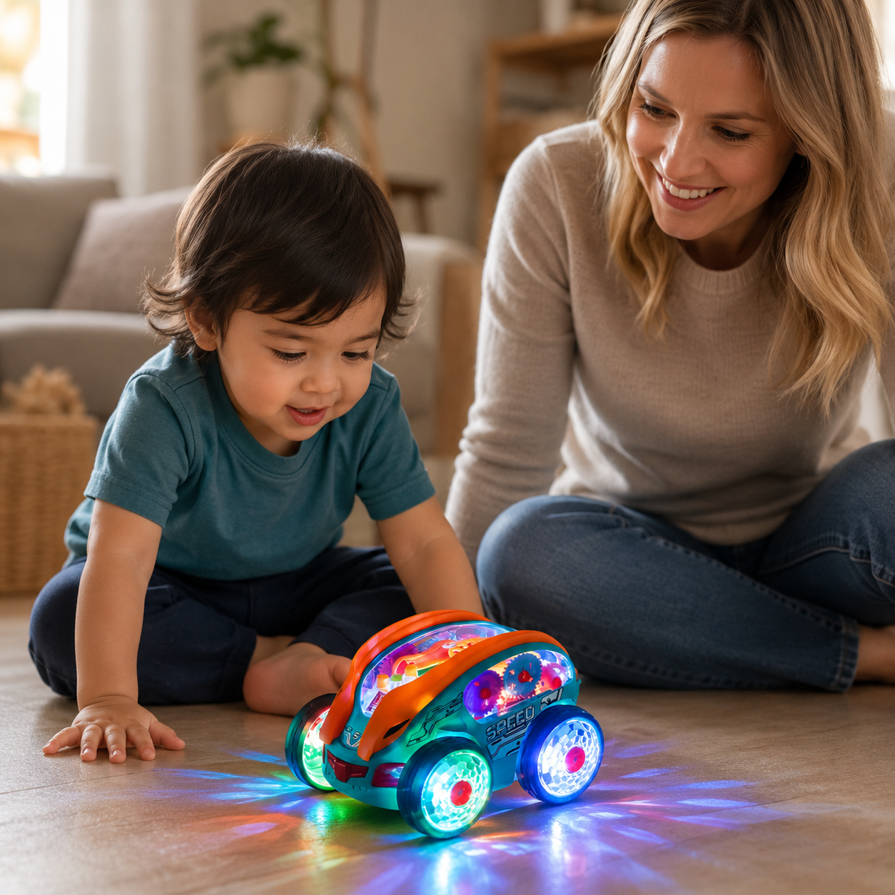 GearZoom | LED Light Up Gear Car