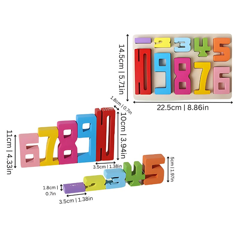 NumiBlox | Wooden Number Blocks Toddler Math