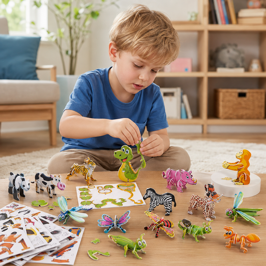 PuzzloPop | 3D Animal Puzzle Set for Kids