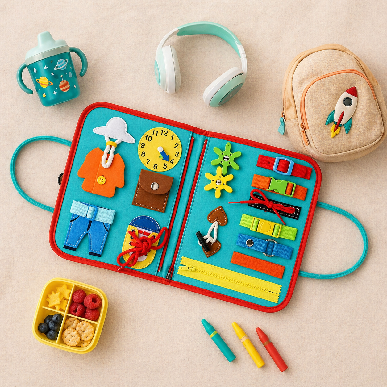 SensaBox | Montessori Sensory Felt Activity Board