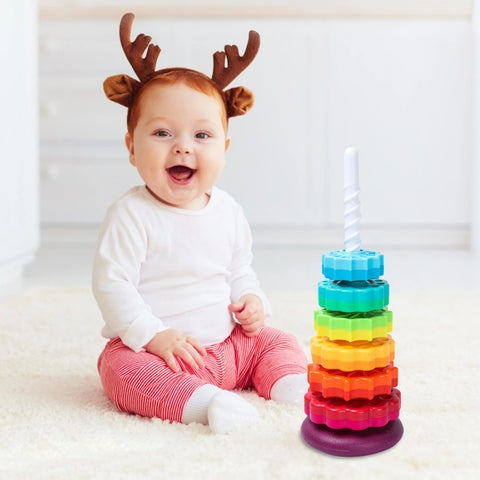 StackoRing | Rainbow Stacking Ring Tower Toddler