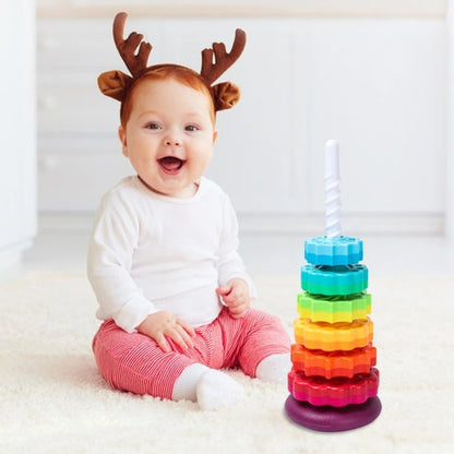 StackoRing | Rainbow Stacking Ring Tower Toddler