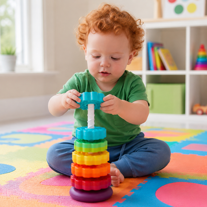 StackoRing | Rainbow Stacking Ring Tower Toddler