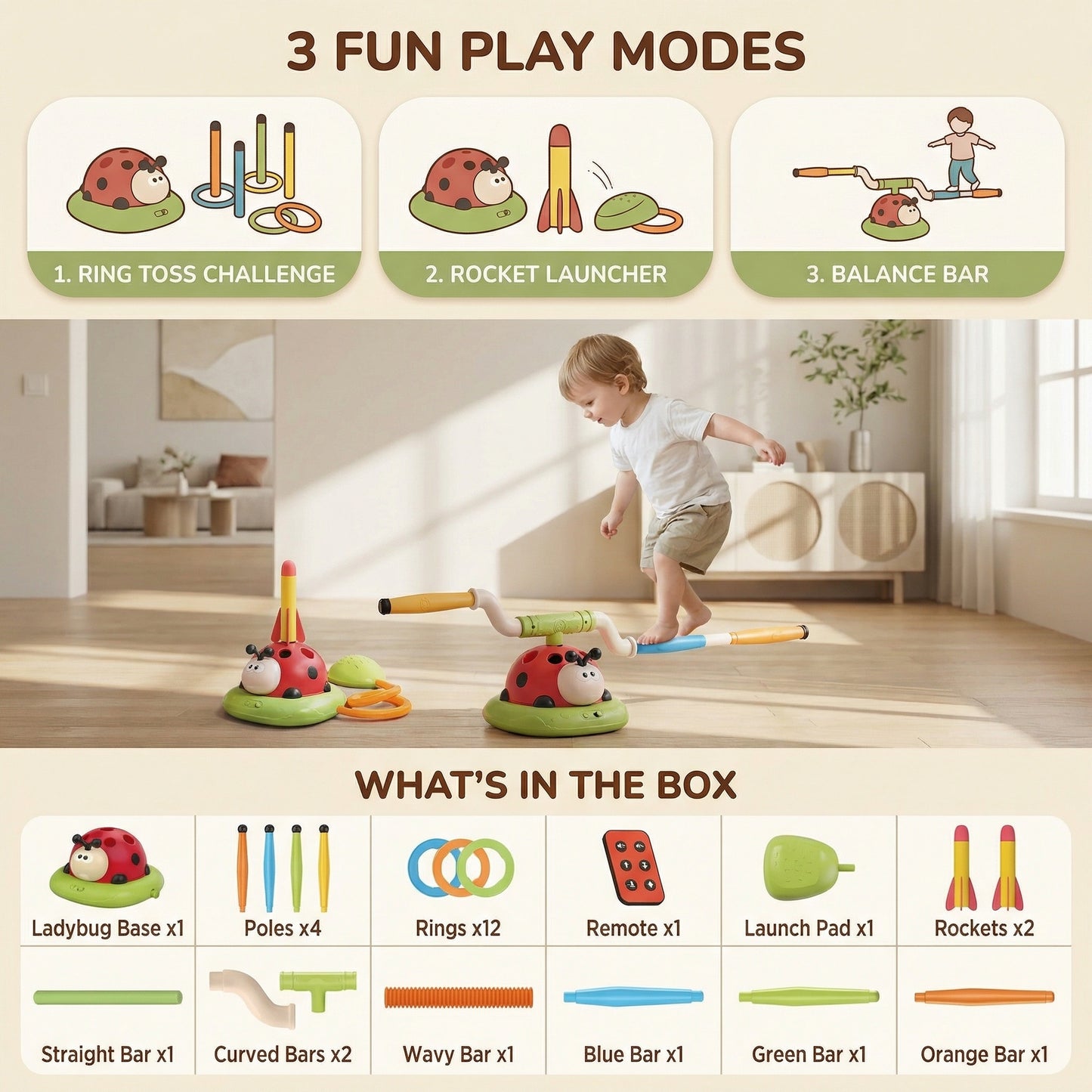 ActiveTrio Kids Active Indoor Outdoor Game 2