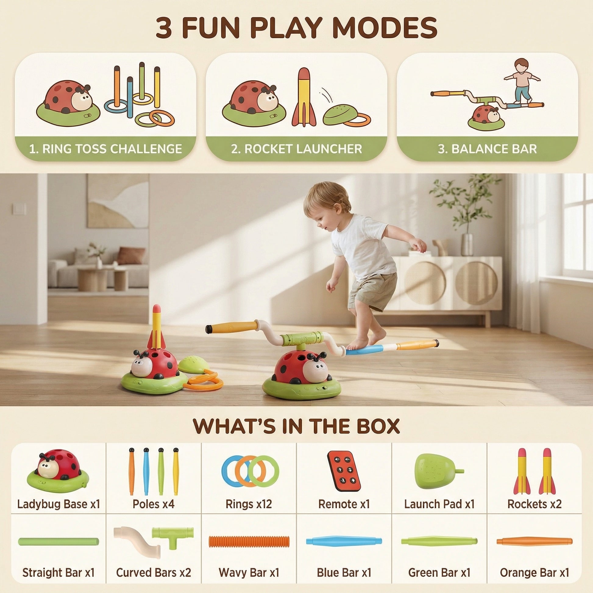 ActiveTrio Kids Active Indoor Outdoor Game 2