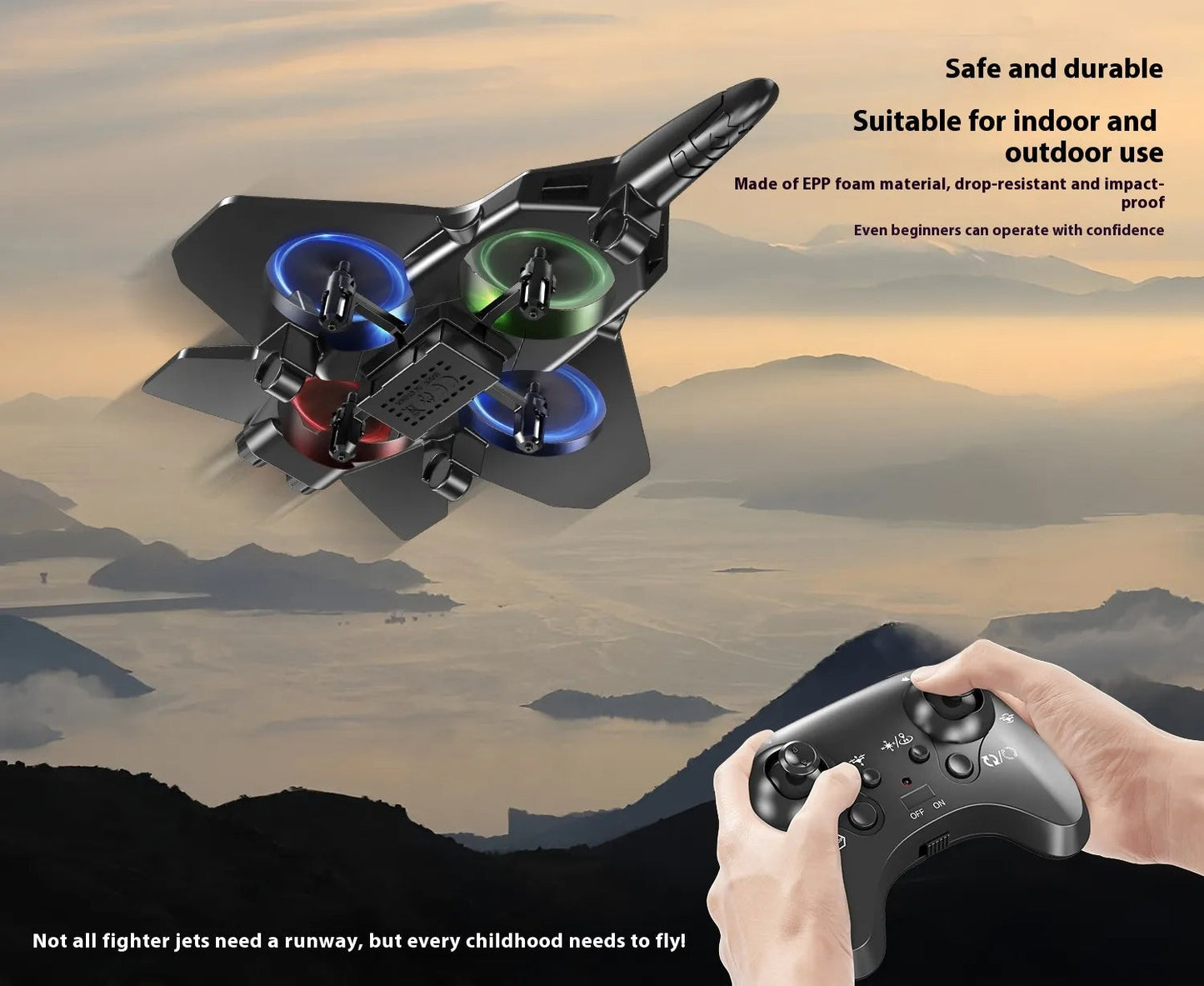 AeroFoamz RC Foam Light Up Drone Kids 9
