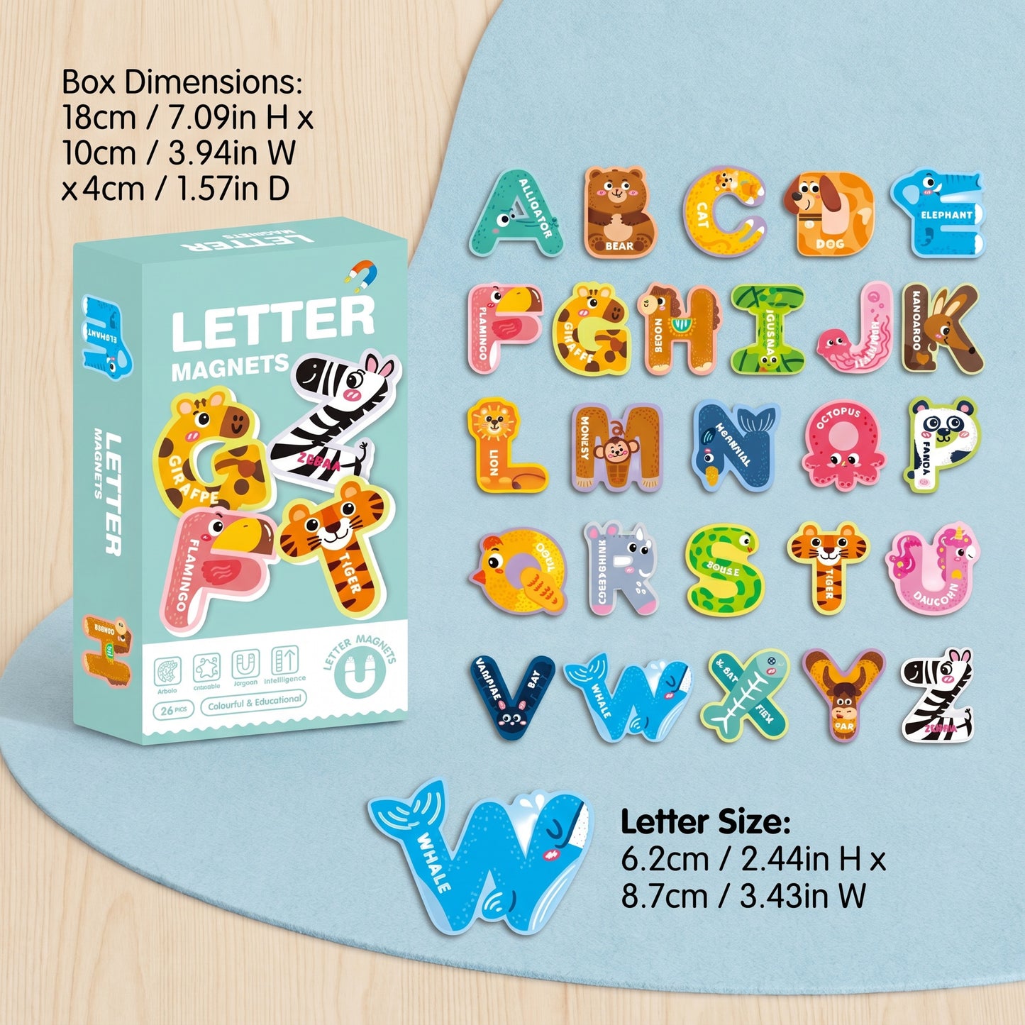 AlphaCritter Magnetic Animal Alphabet Letters Kids 1