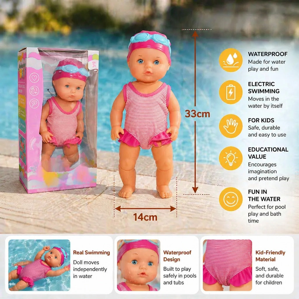 AquaDolly Swimming Baby Doll Pool Bath 1