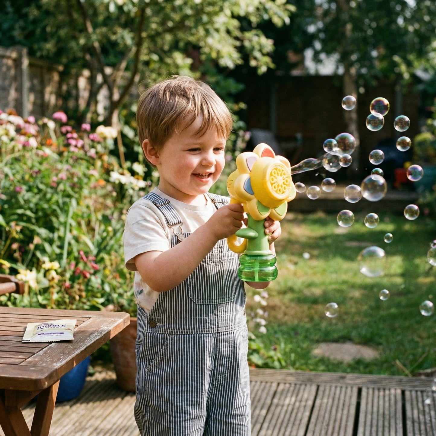 BloomBubz Sunflower Bubble Machine LED Kids 3
