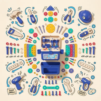 BoltBrix Kids Tool Box Set 200 1