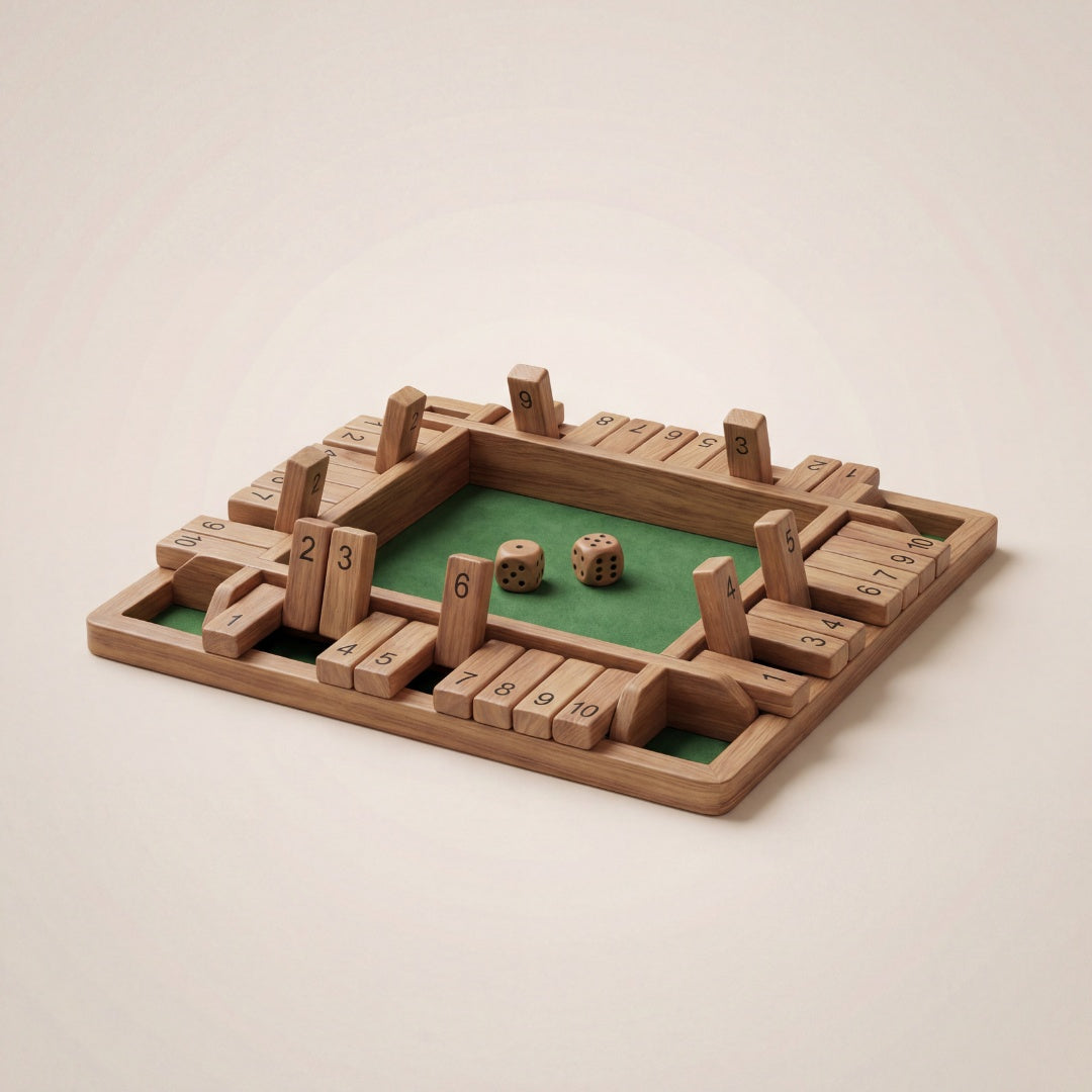 BoxNRoll Shut Box Wooden Dice Game 1