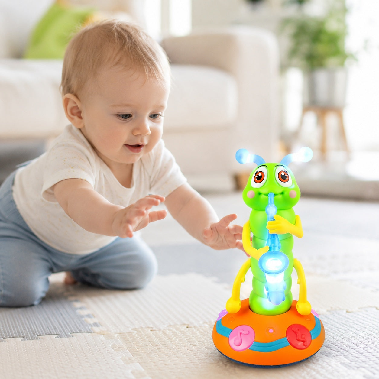 CaterBeat Dancing Caterpillar Light Up Music Scene 1