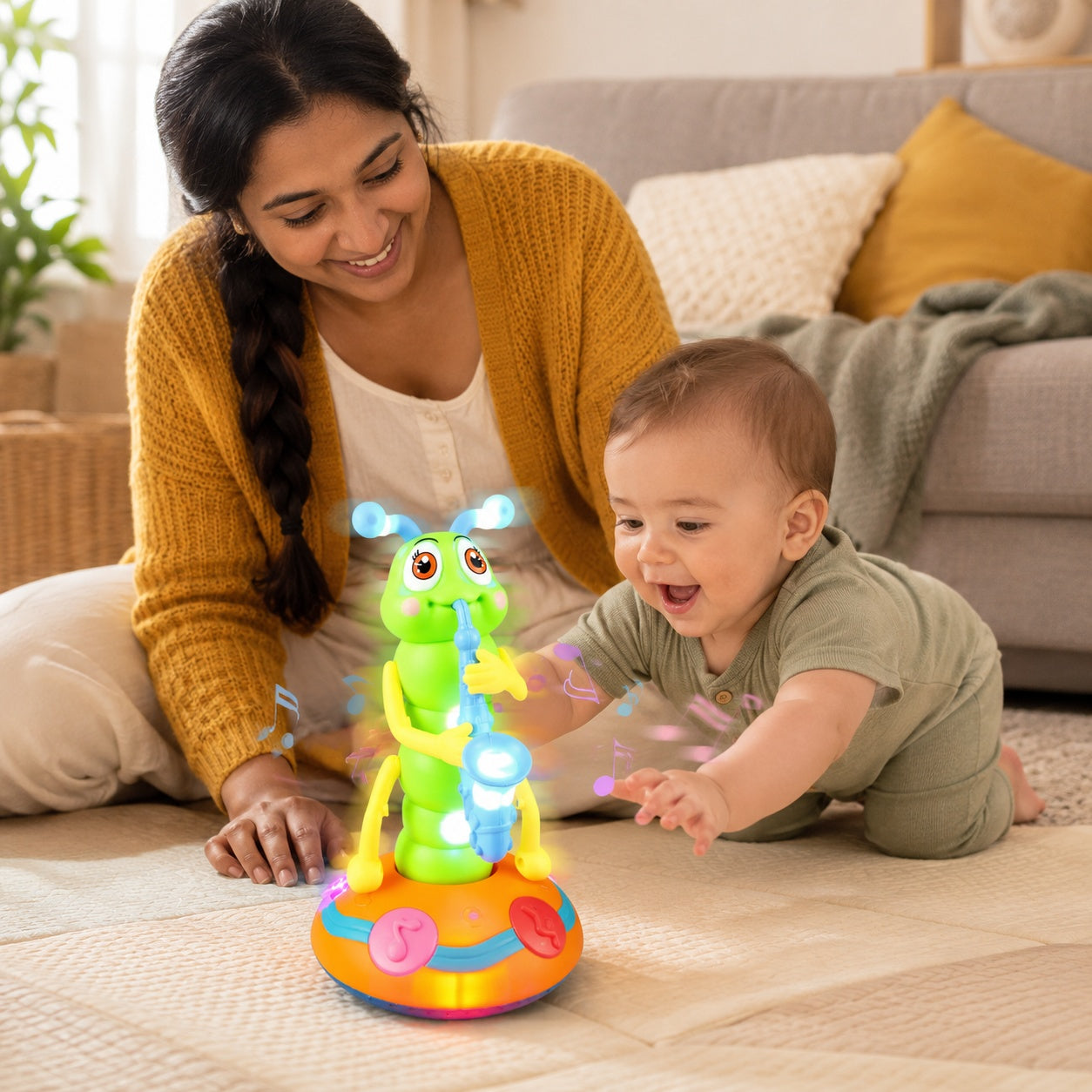 CaterBeat Dancing Caterpillar Light Up Music Scene 3