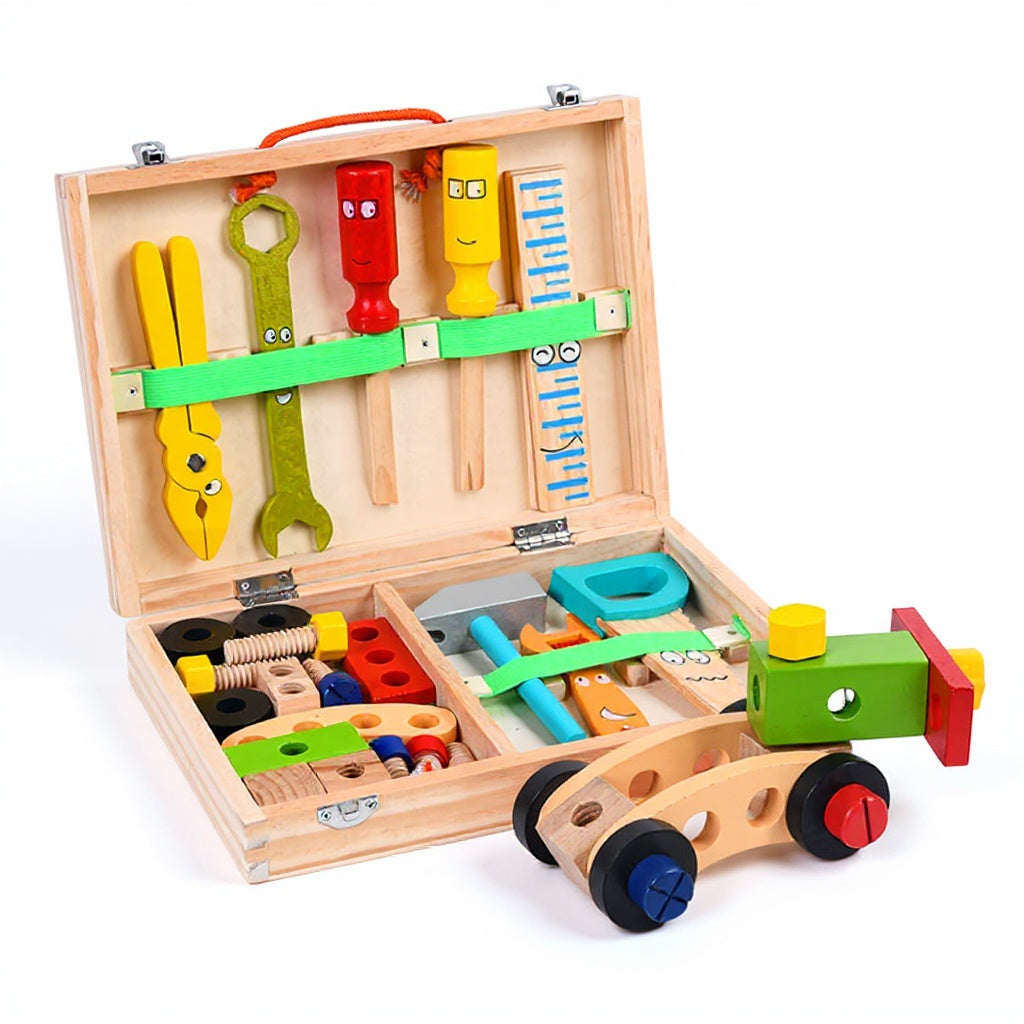 CraftNest | Wooden Toolbox Set Kids Montessori