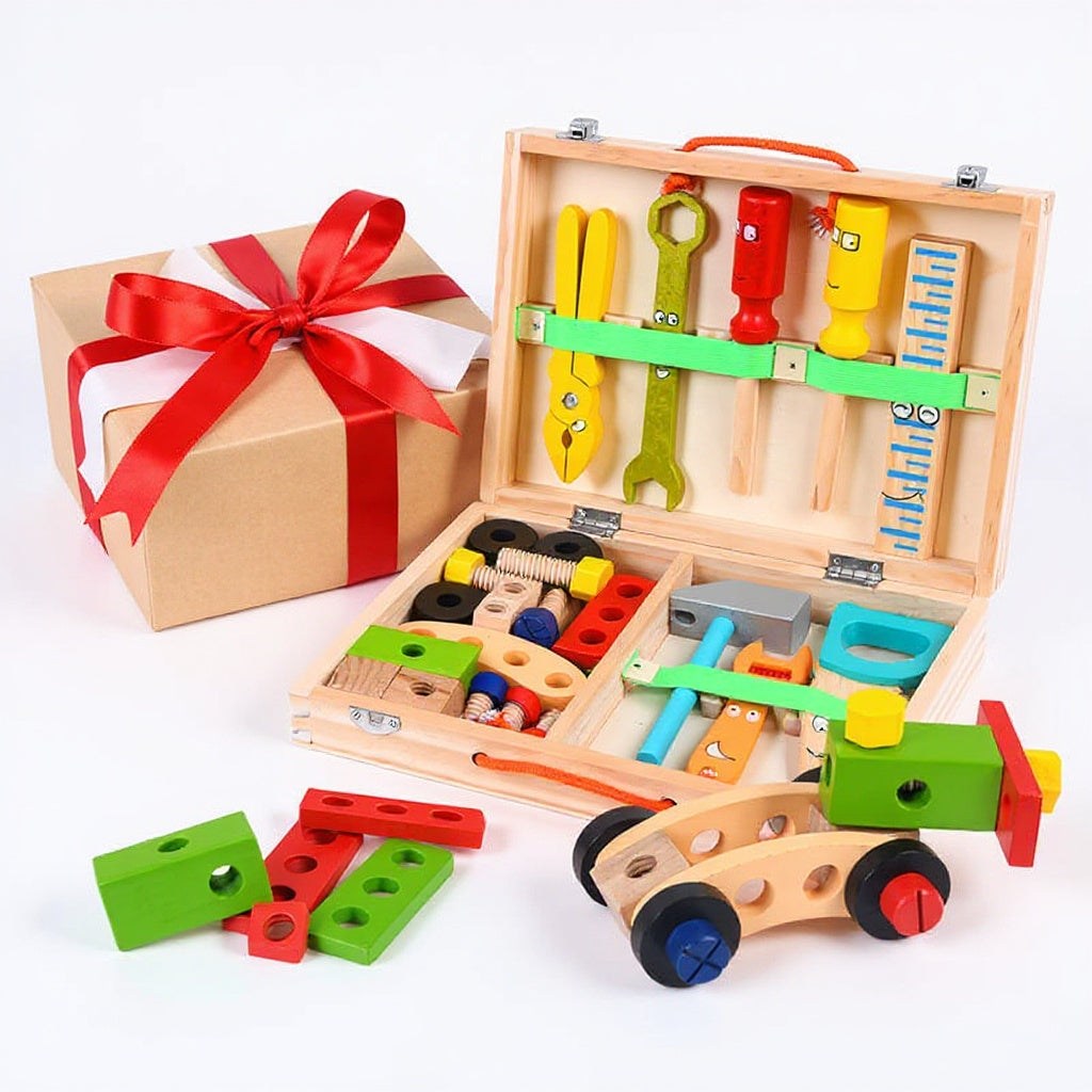 CraftNest | Wooden Toolbox Set Kids Montessori
