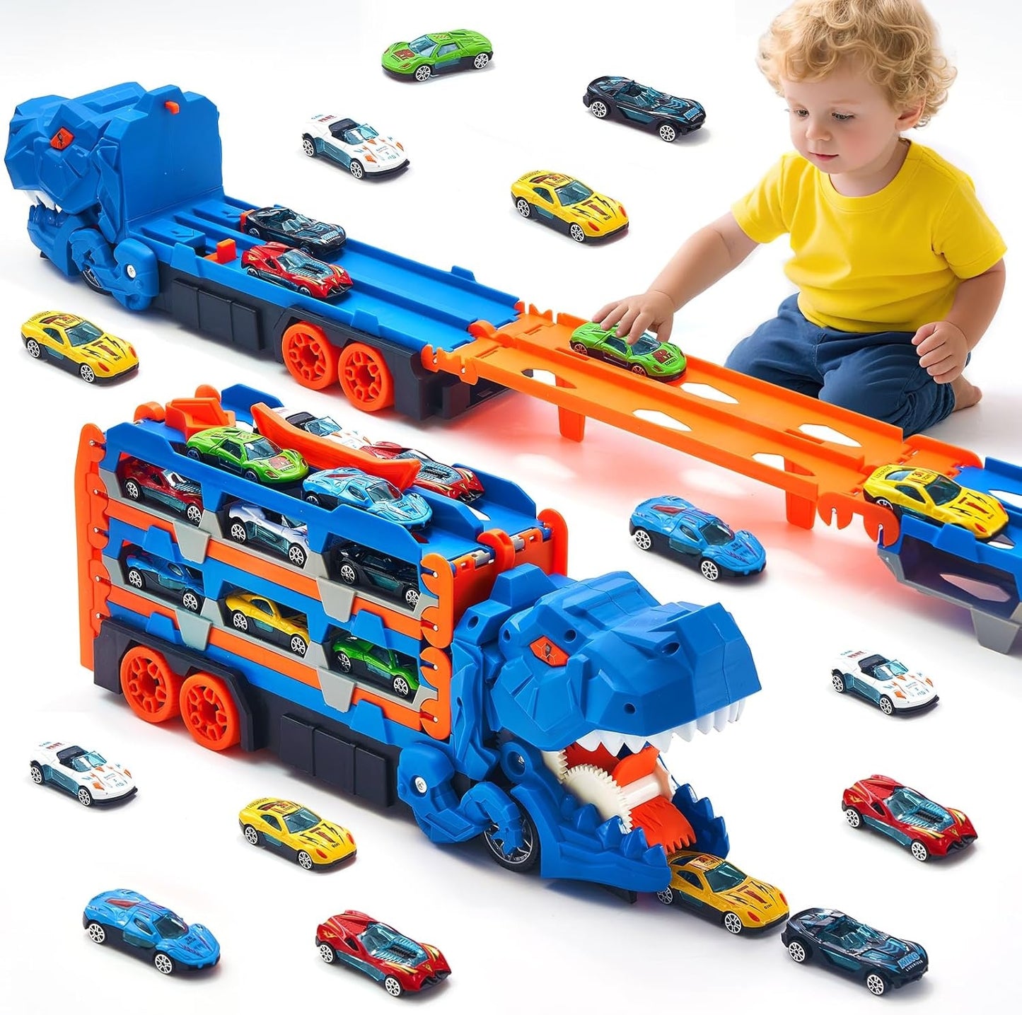 DinoHaul Dinosaur Truck Race Track Car 2