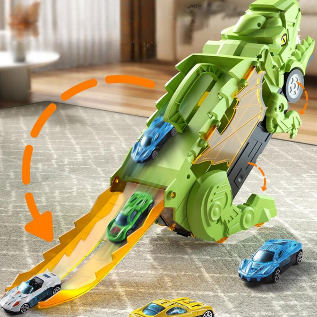 DinoLaunch Dinosaur Transform Truck Toy Kids 2