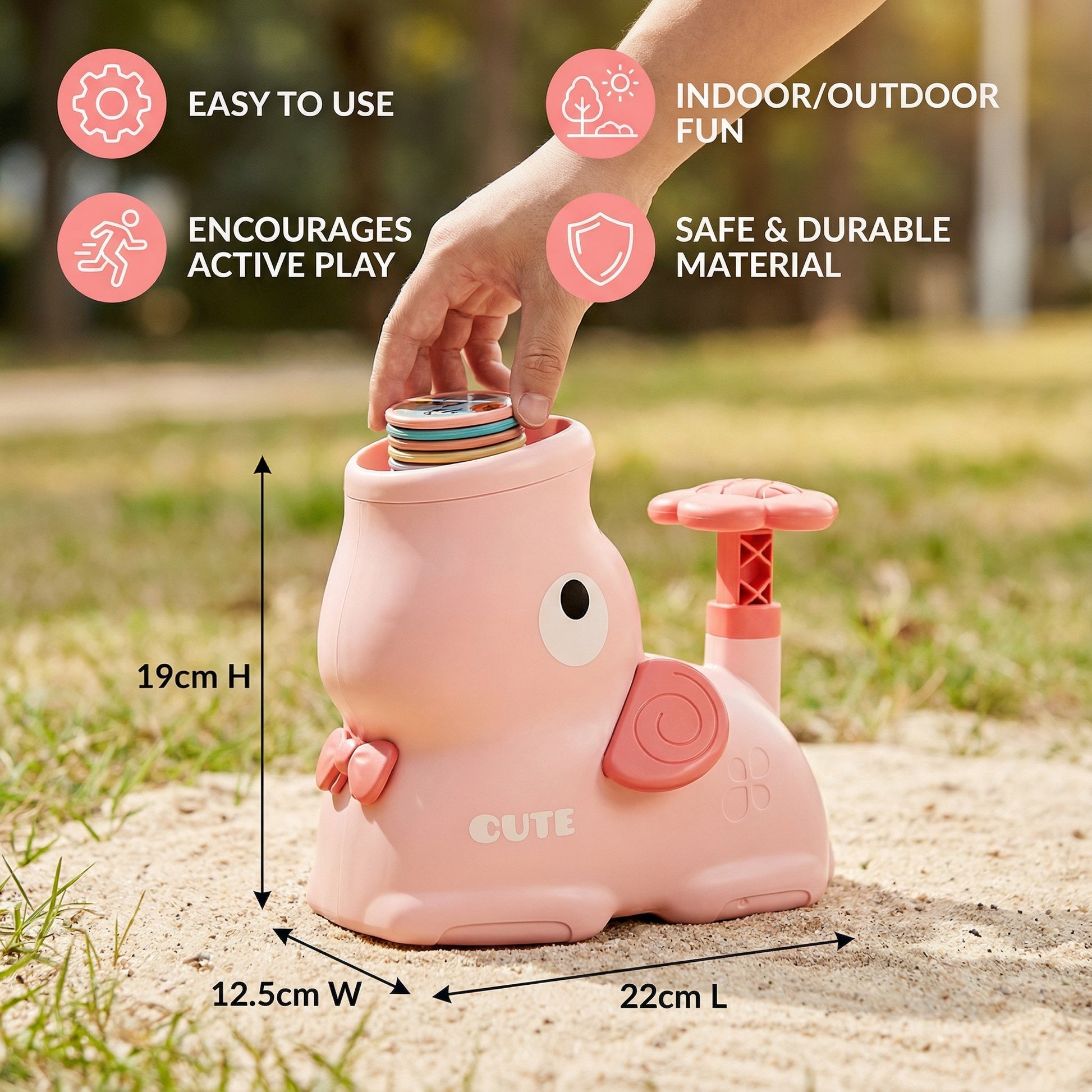 DiscLaunchKidz Flying Disc Launcher Toy Kids 1