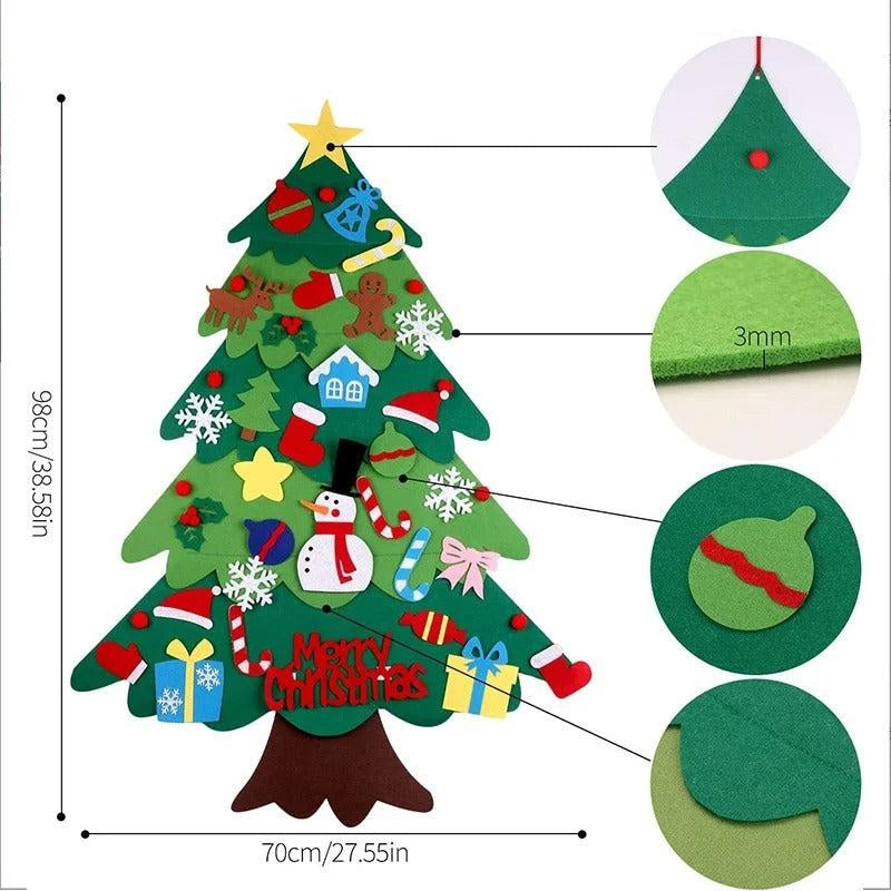 FeltGrove Felt Christmas Tree Kids Montessori 3