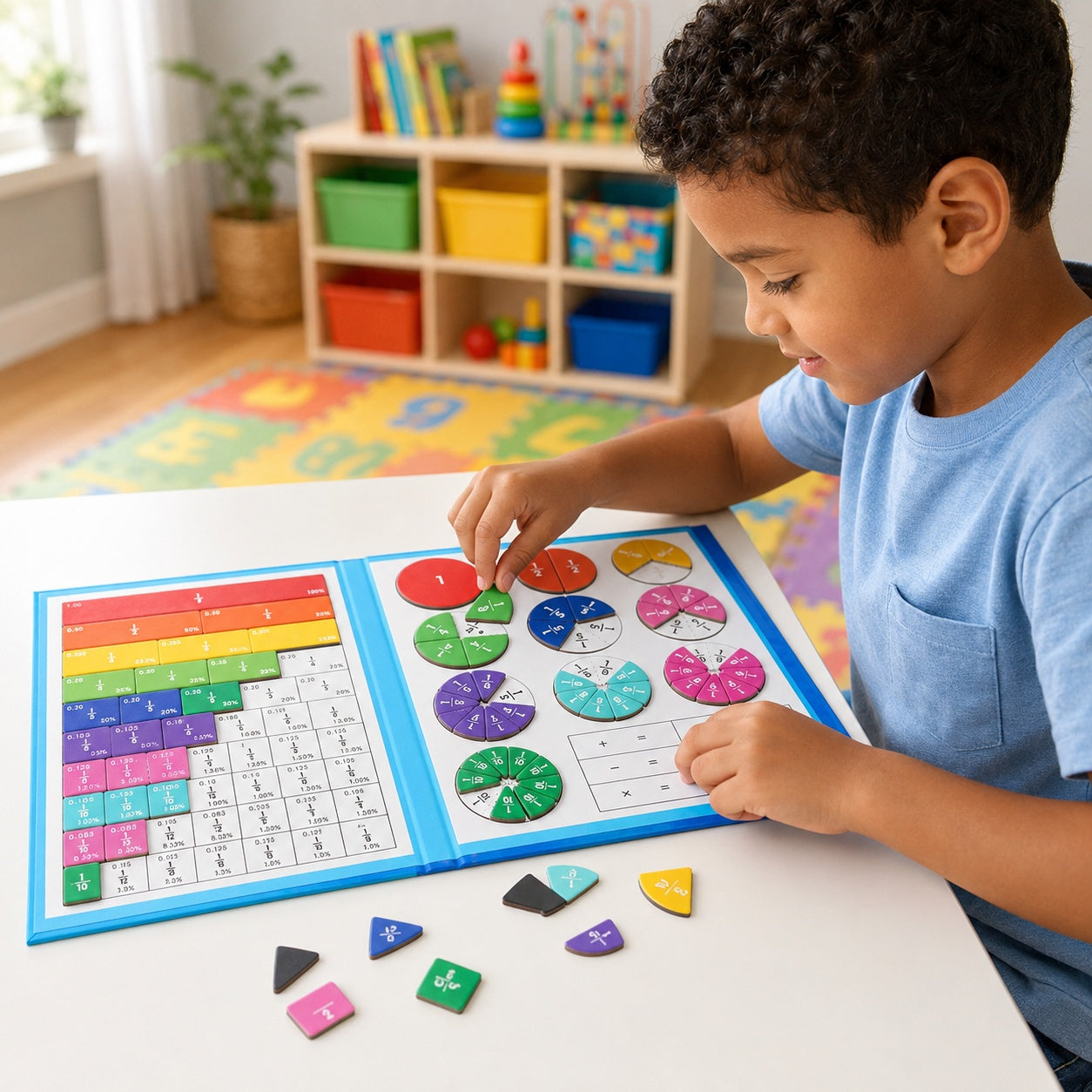 FractoKidz Fraction Magnet Math Toy Kids Scene 1
