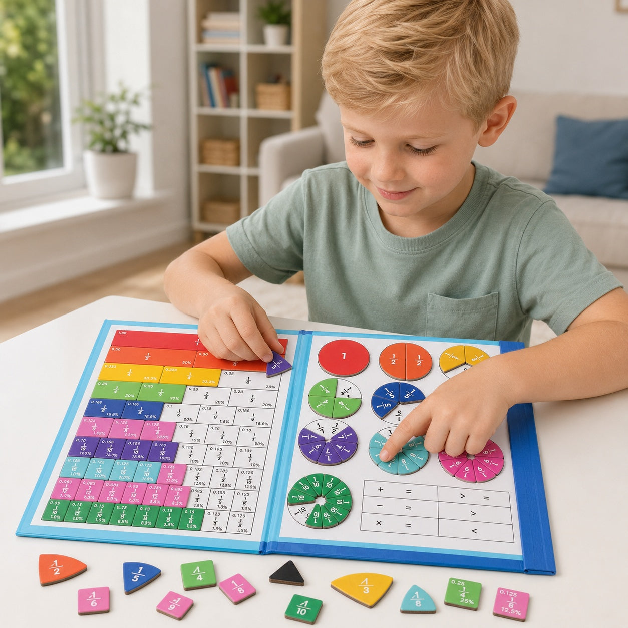 FractoKidz Fraction Magnet Math Toy Kids Scene 2