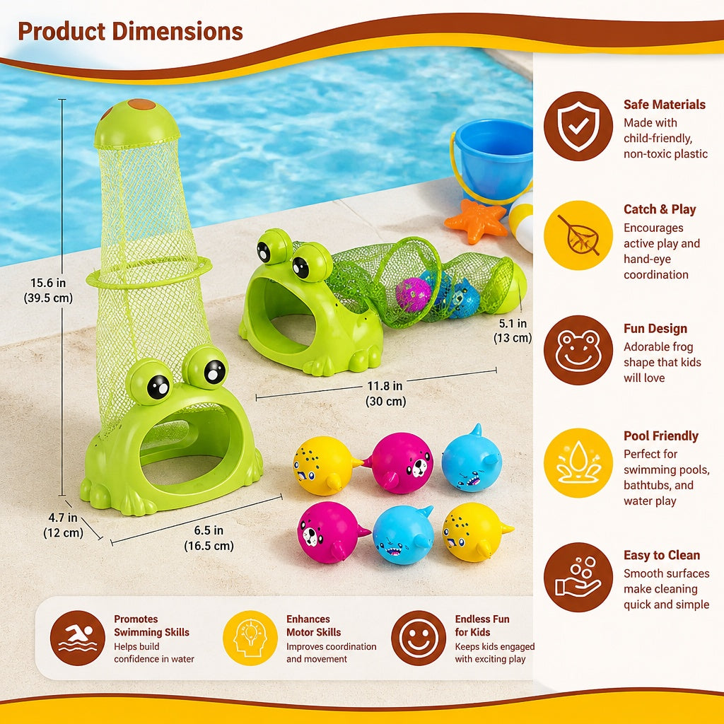 FrogNaut Kids Pool Diving Toy Catch 1