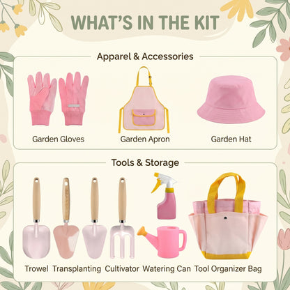 GardenSprout Kids Gardening Tool Set Outdoor 1