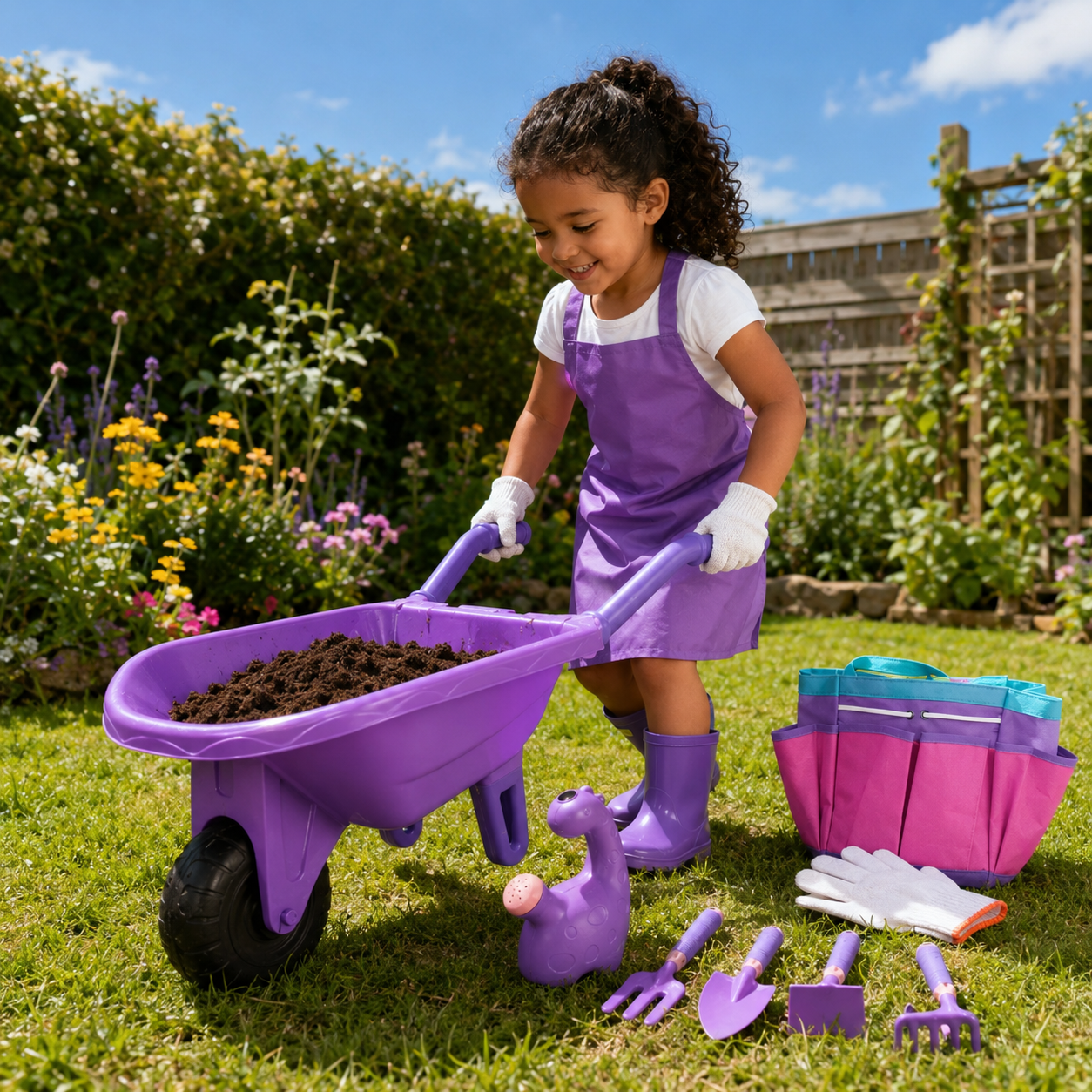 gardentotz kids-garden-wheelbarrow-set 2