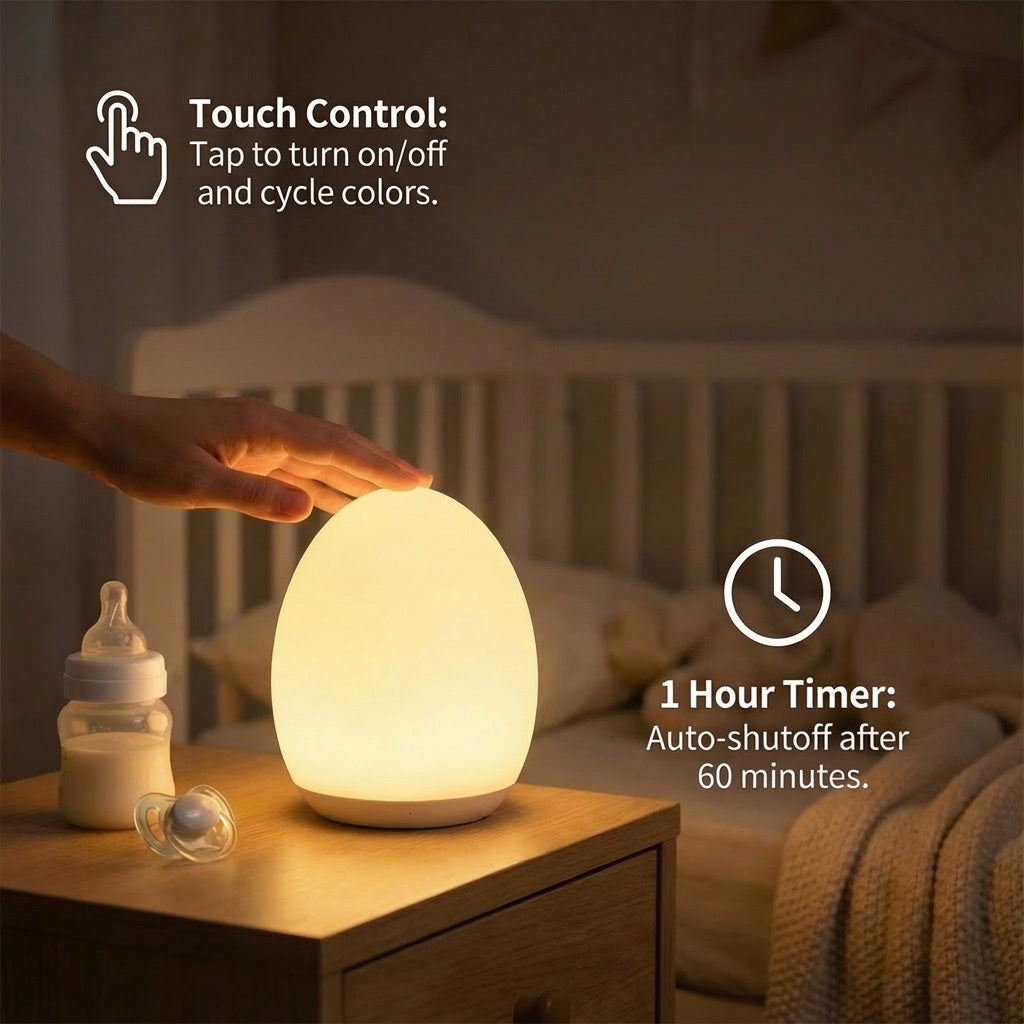 GlowEggz Silicone Night Light Colour Changing 1