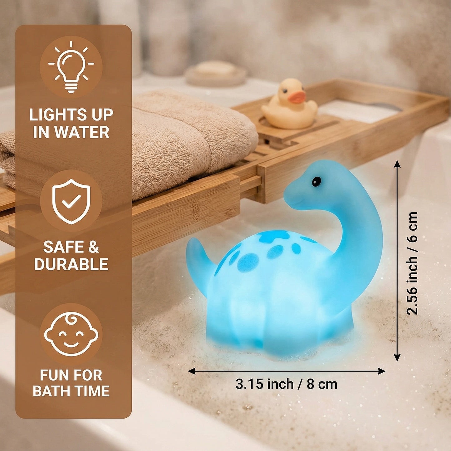 GlowRex Light Up Dinosaur Bath Toy 1