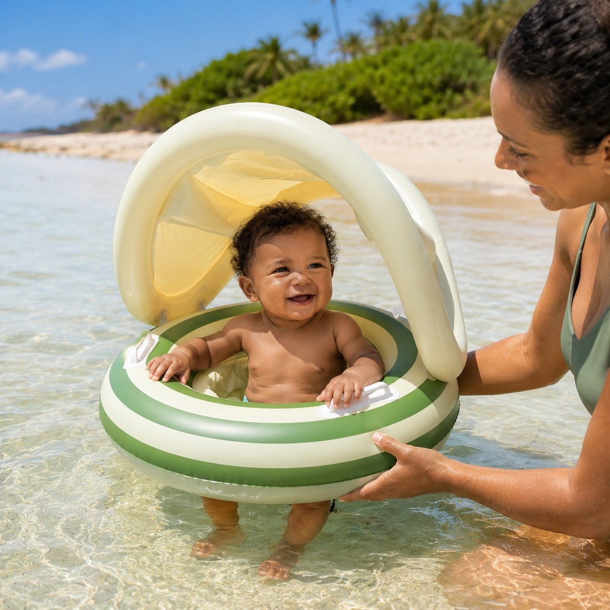 lagoonbub baby-swim-ring-with-sun-canopy 3