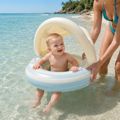 lagoonbub baby-swim-ring-with-sun-canopy 5
