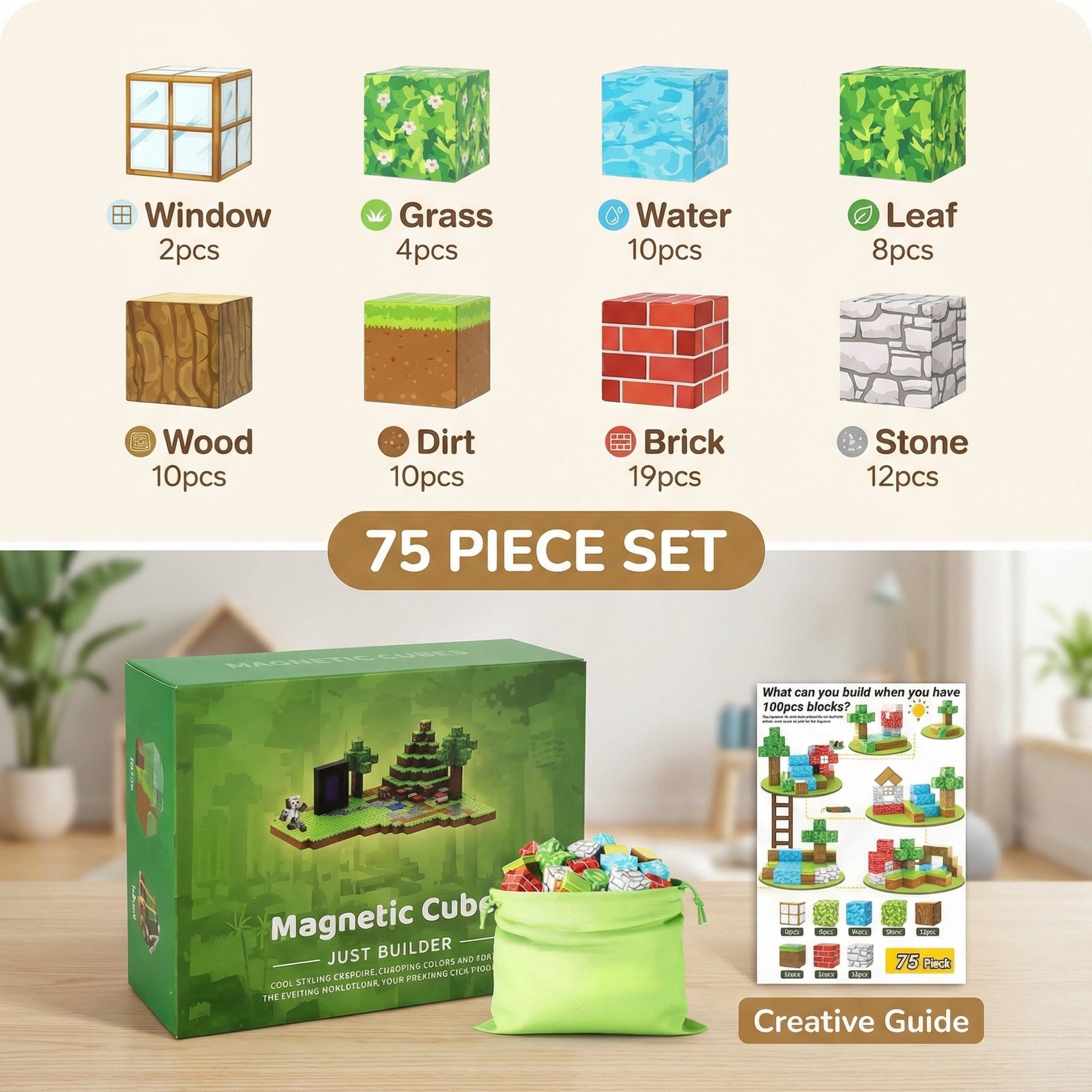 MagnaStack Magnetic Building Cubes Kids STEM 2