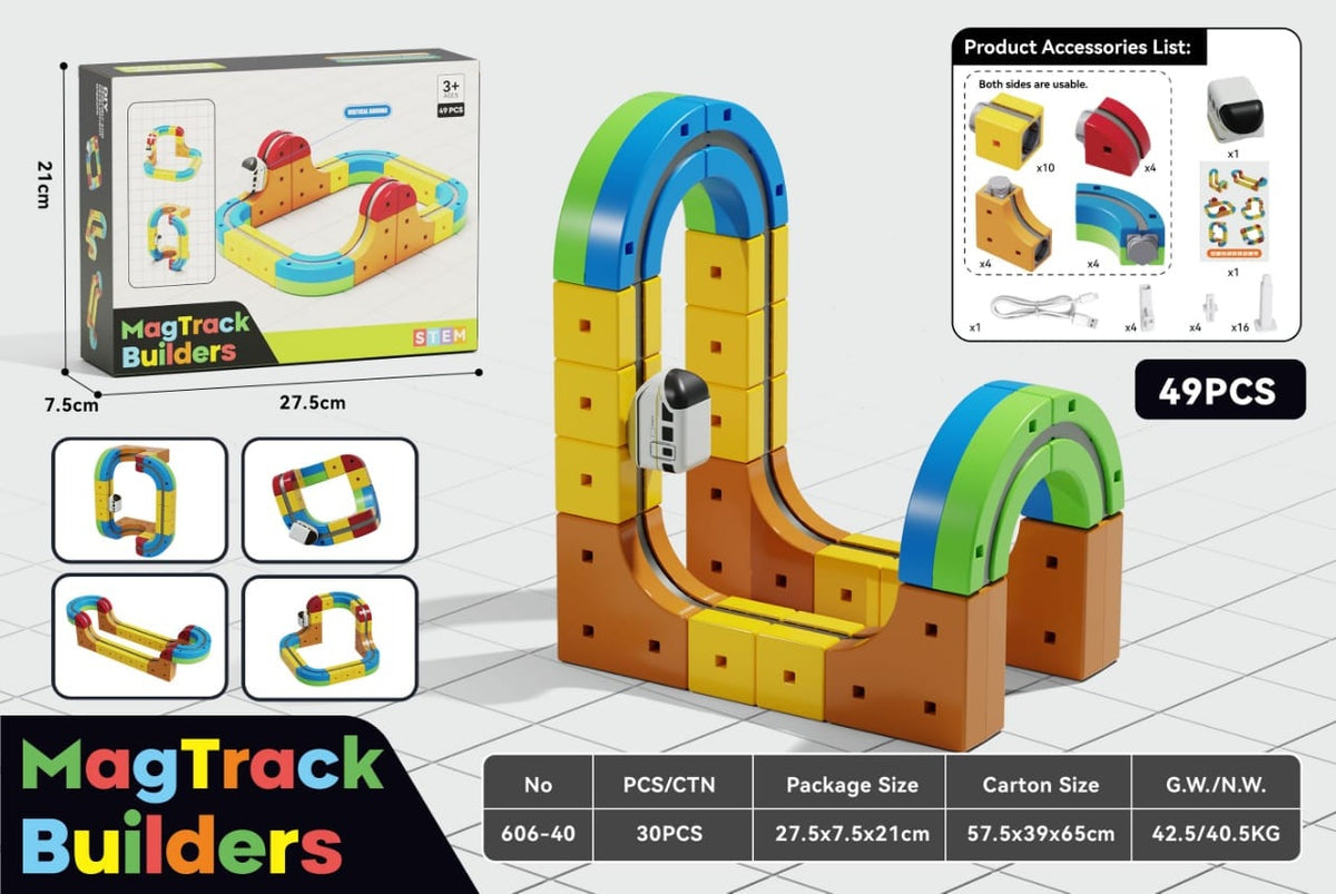 MagniTrax Magnetic Track Building Set Kids 1