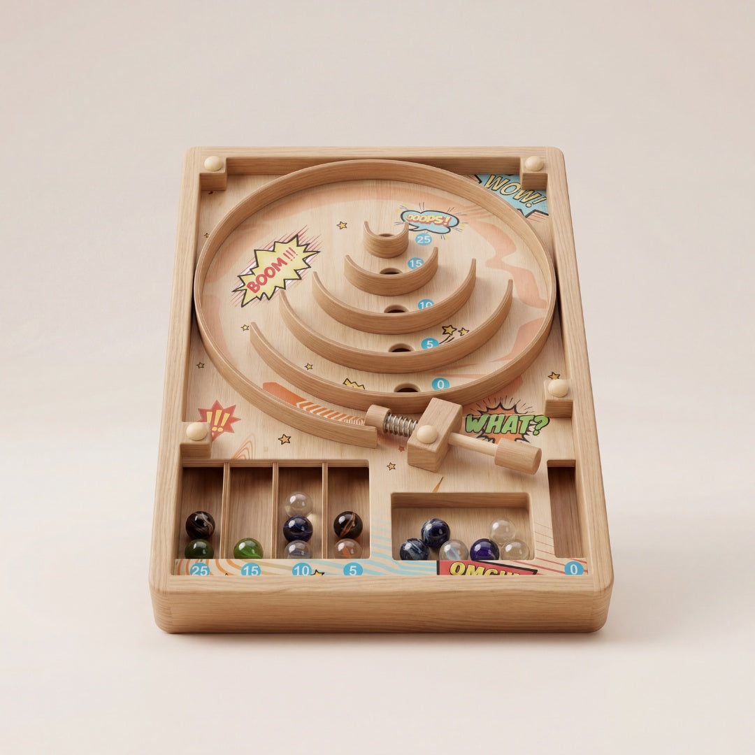 MarbleKidz Wooden Pinball Marble Game Kids 1