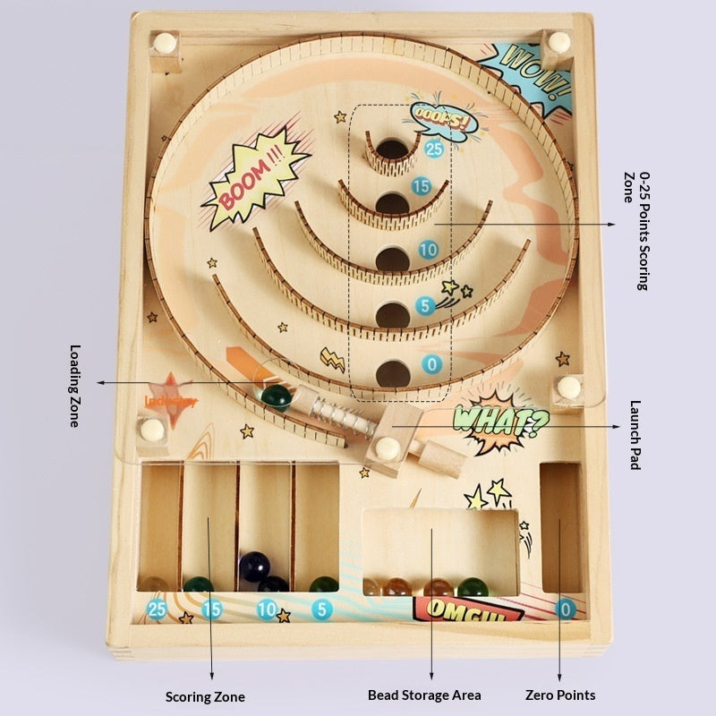 MarbleKidz Wooden Pinball Marble Game Kids 3