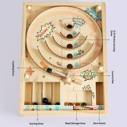 MarbleKidz Wooden Pinball Marble Game Kids 3