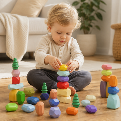 pebblenest wooden-stacking-stones-for-toddlers 2