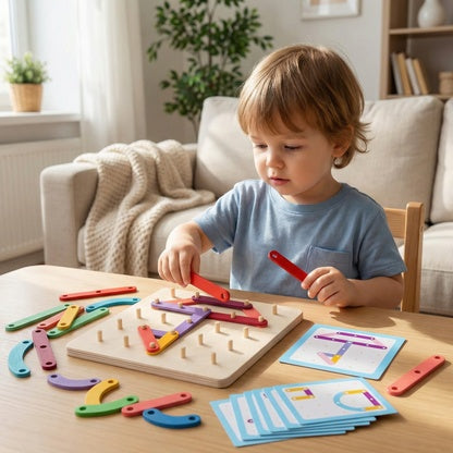 PegWise Montessori Peg Board Toddler Learning 2