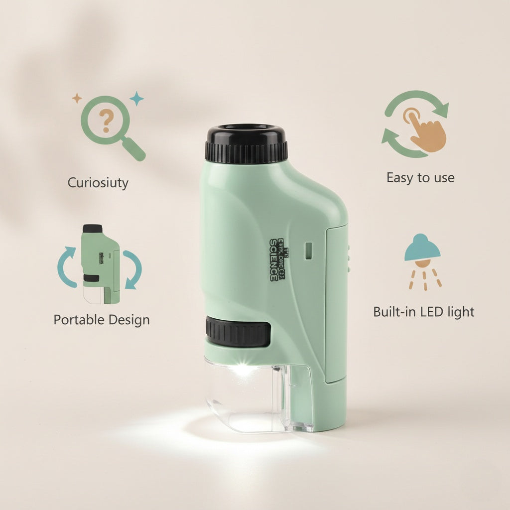 PocketScope Kids Pocket Microscope LED Light 7