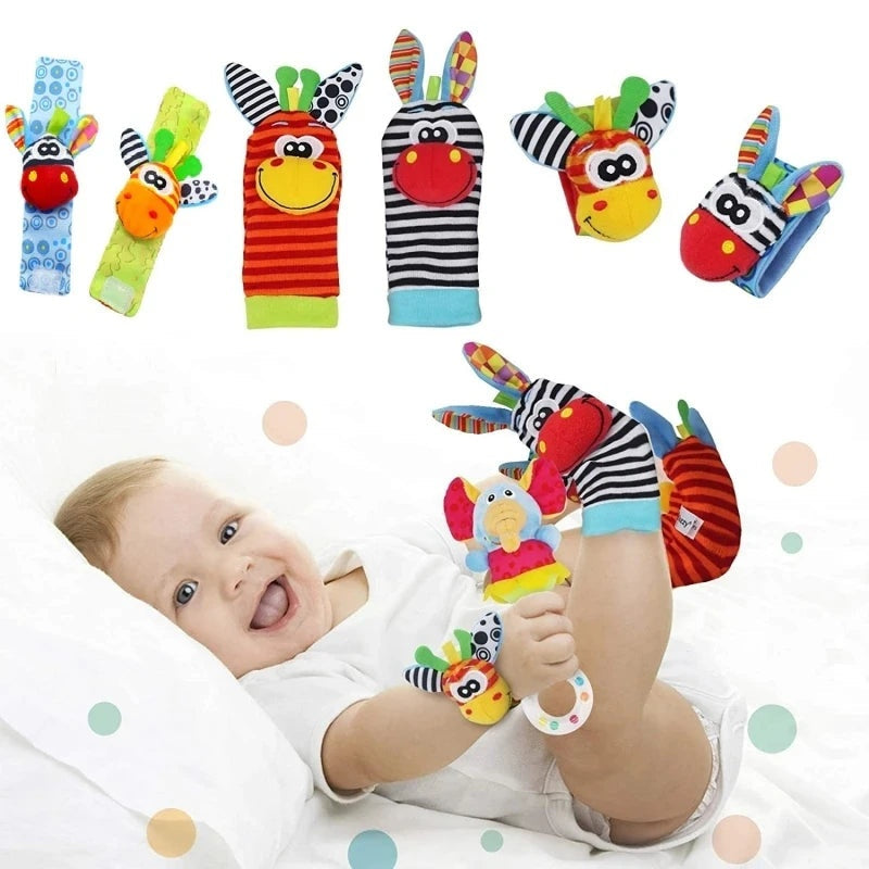 RattleWrap Baby Sensory Rattle Socks Wristbands 1