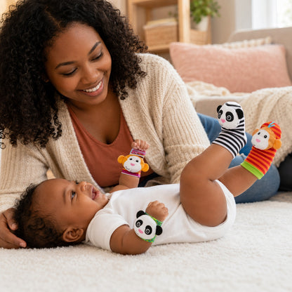 RattleWrap Baby Sensory Rattle Socks Wristbands Scene 3