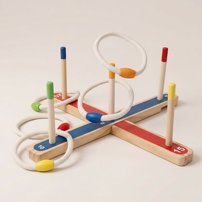 RingRova Wooden Ring Toss Game Kids 1