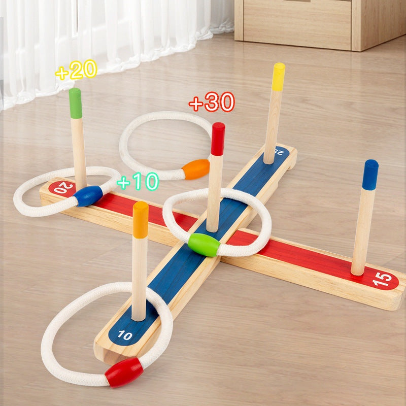 RingRova Wooden Ring Toss Game Kids 3