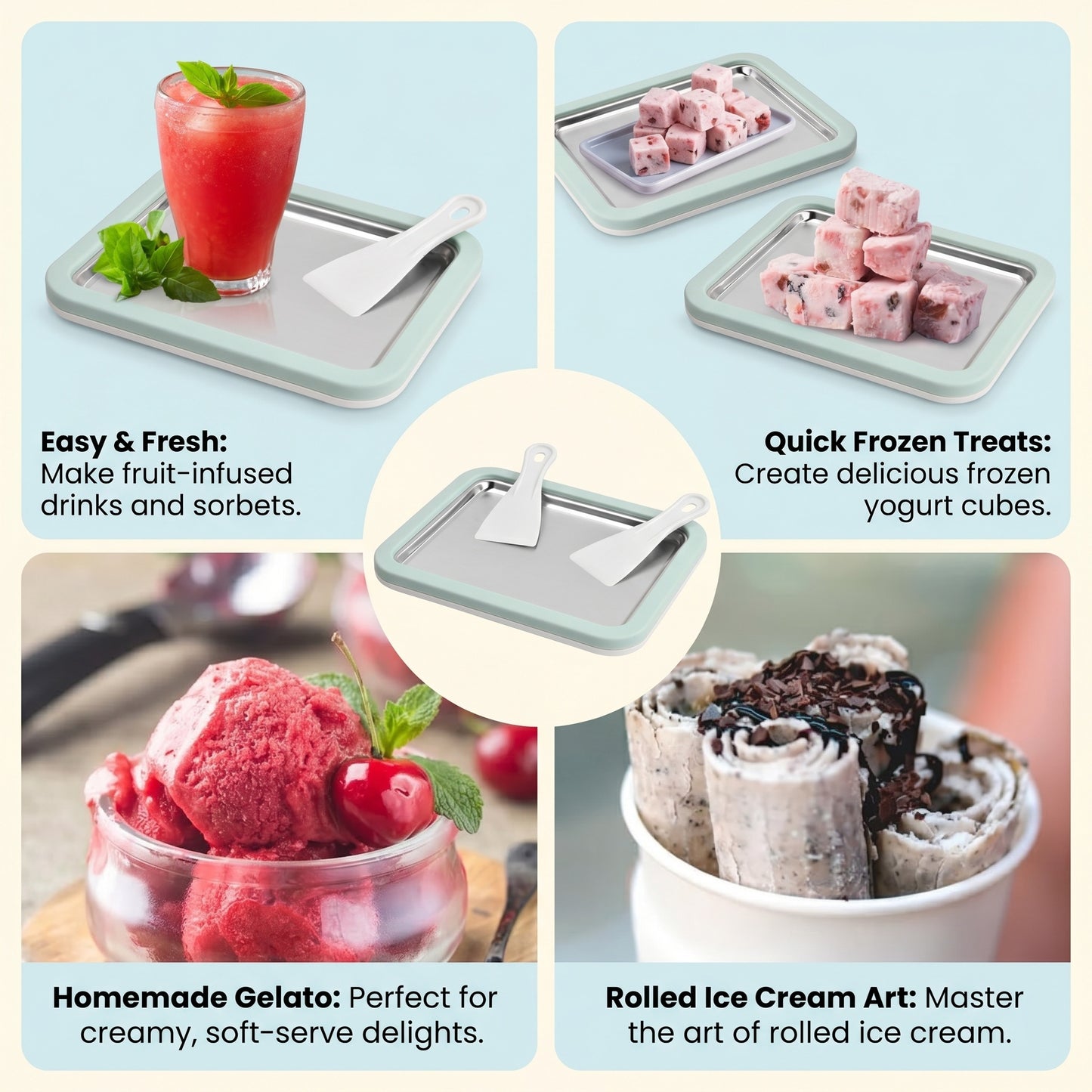 RollScoops DIY Ice Cream Roll Maker 2